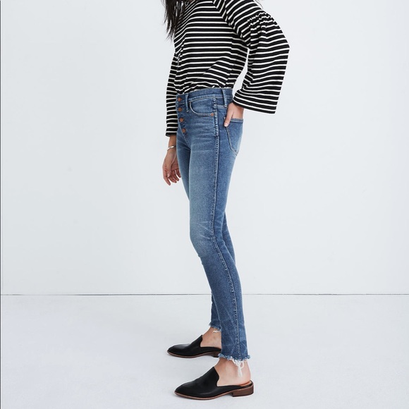 Madewell Denim - Madewell High-Rise Skinny Jeans, button -Front 36W